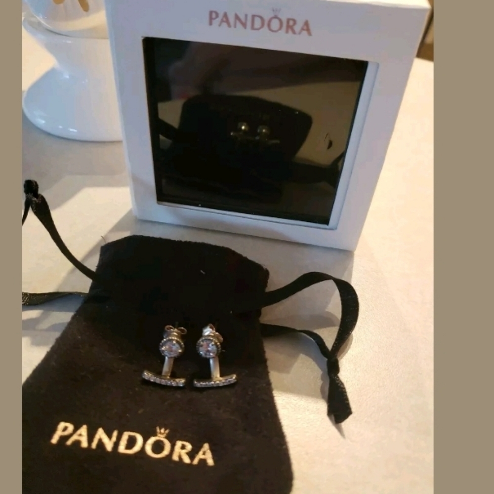 Silver PANDORA earings